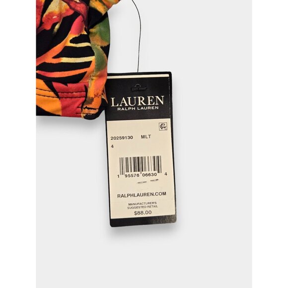 LAUREN RALPH LAUREN Midnight Tropical Surplice Underwire Padded Bikini Top 4 NWT - Picture 4 of 9